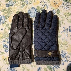 Mens Quilted Leather gloves